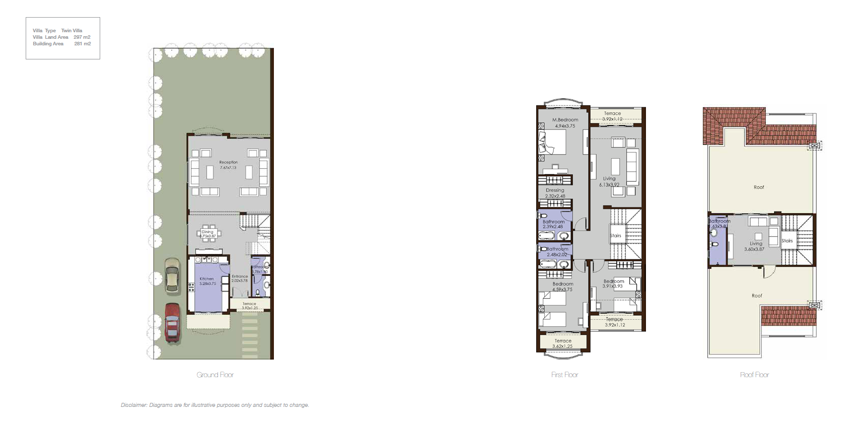 Floor plan for villa at El Patio Prime
