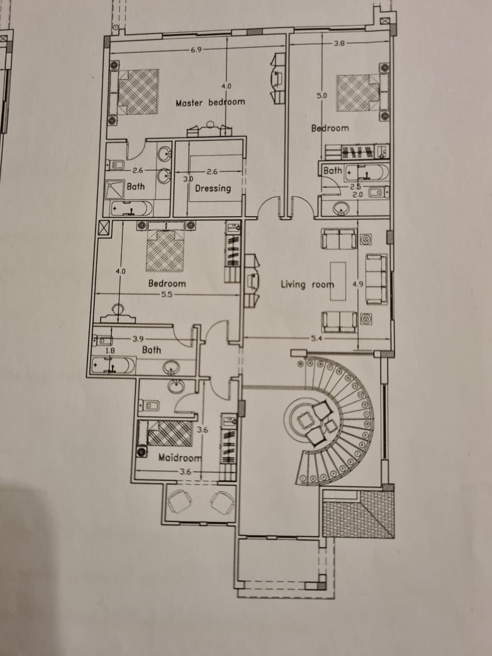 Floor plan for villa at Stone Park