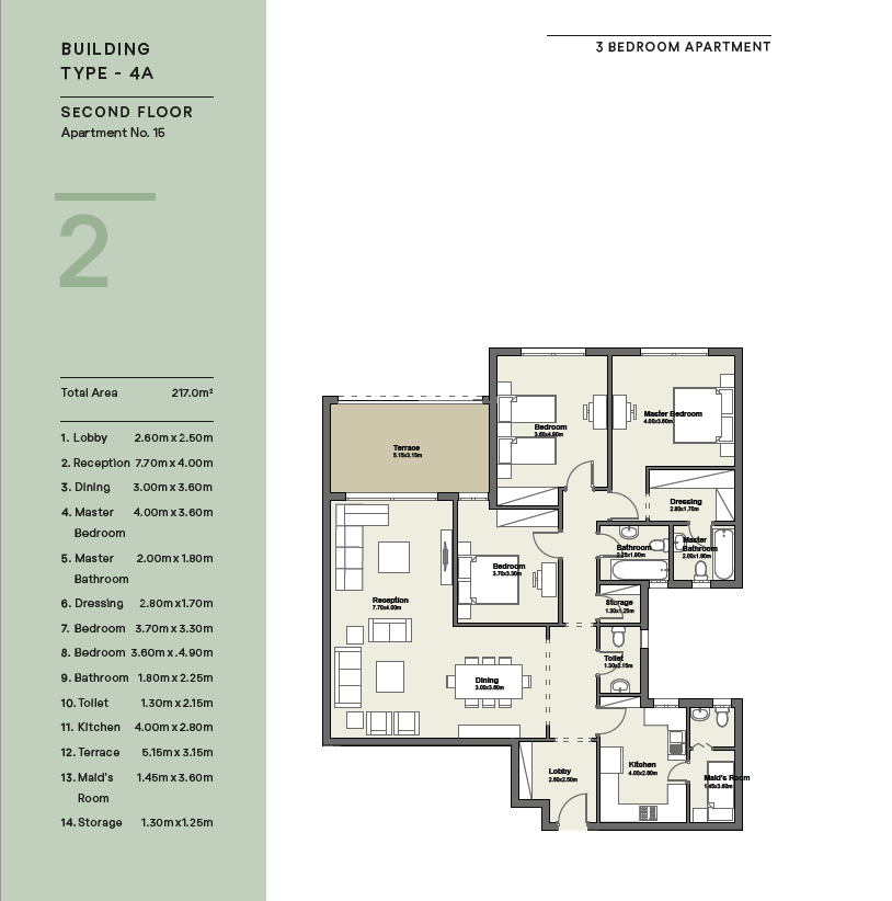 Floor plan for apartment at Axis X Iwan