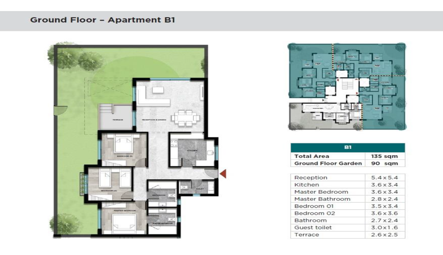 Floor plan for apartment at Kayan
