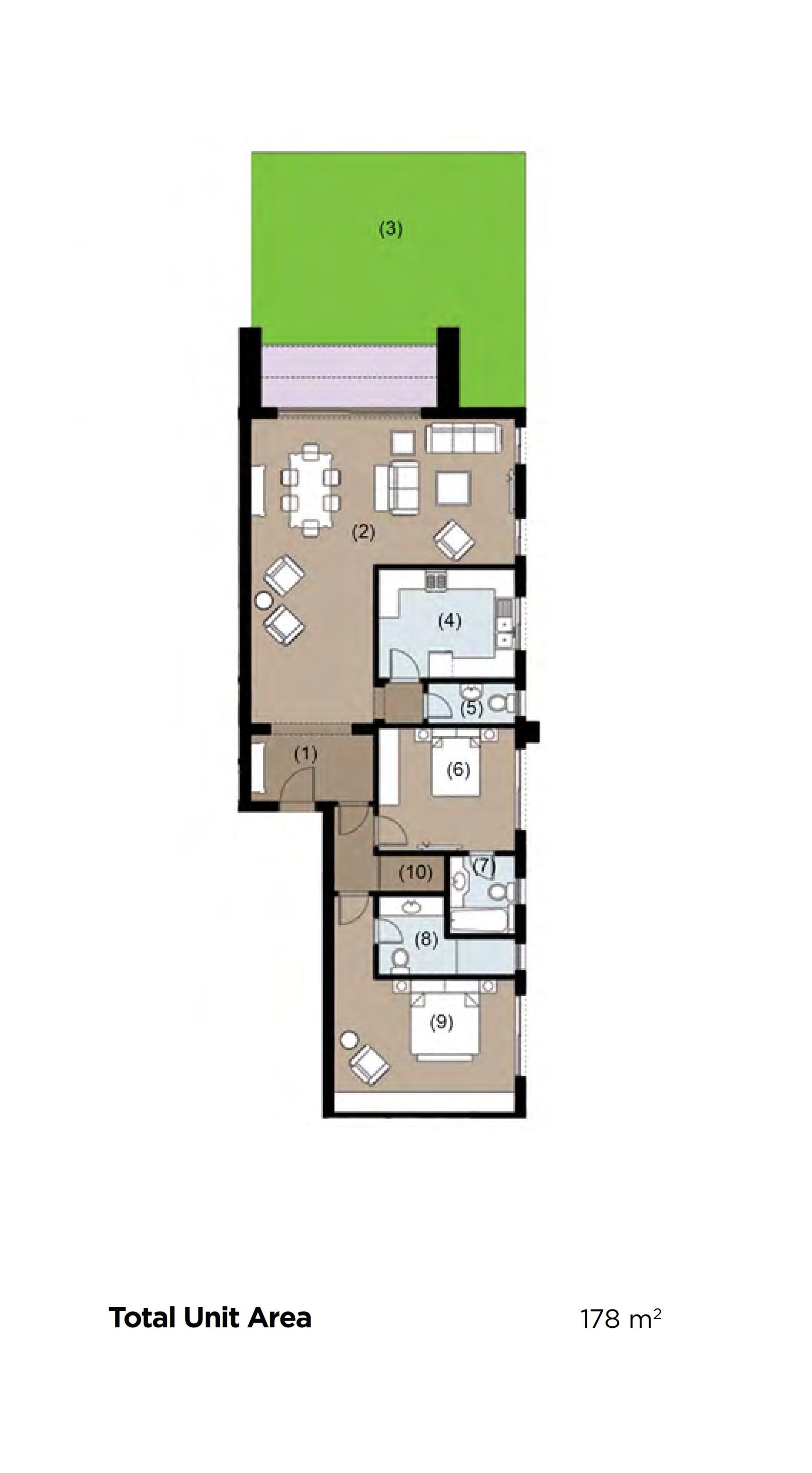 Floor plan for apartment at New Giza