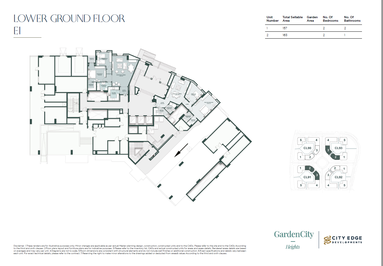 Floor plan for apartment at New Garden City