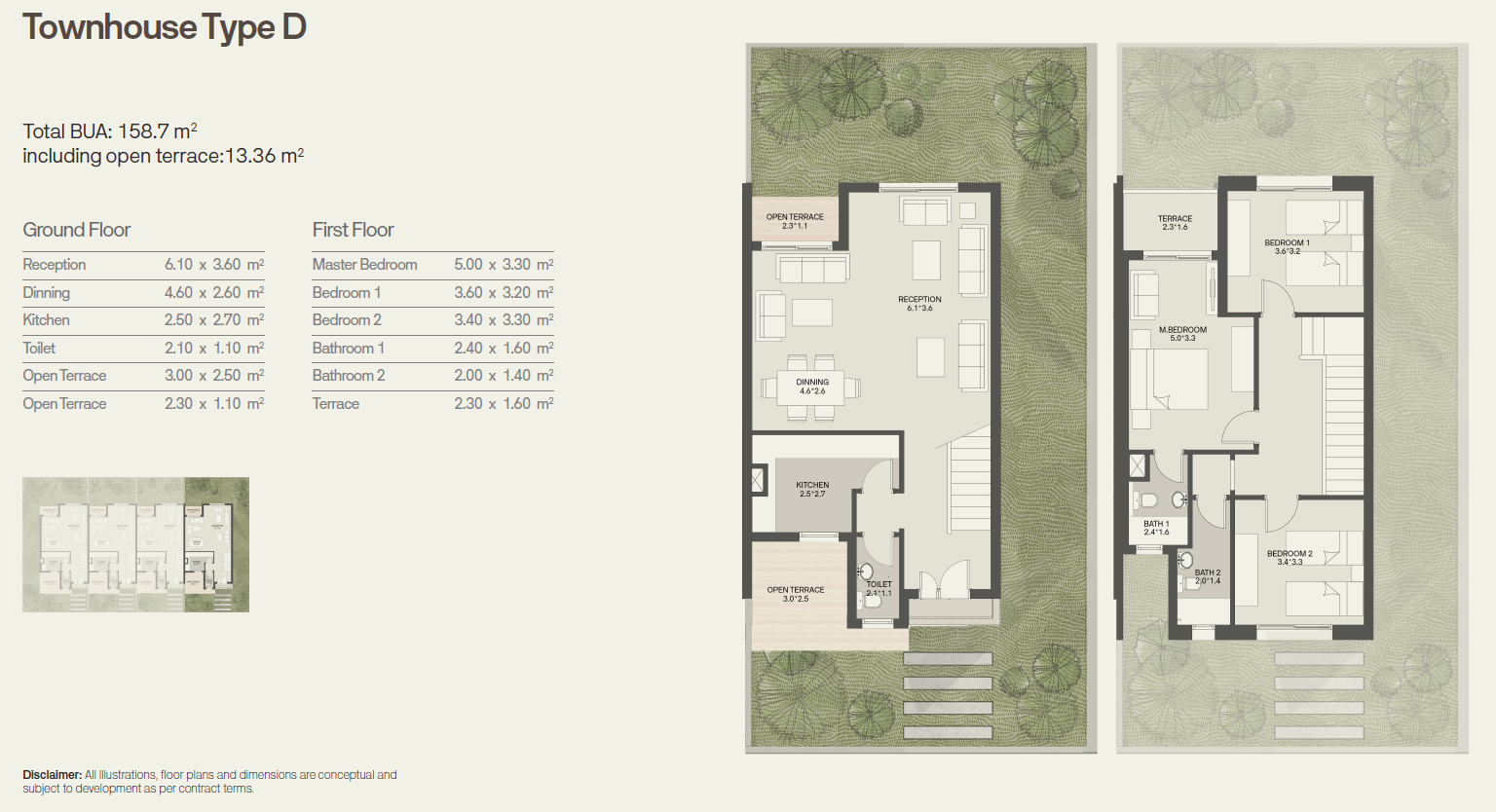 Floor plan for villa at Taj City