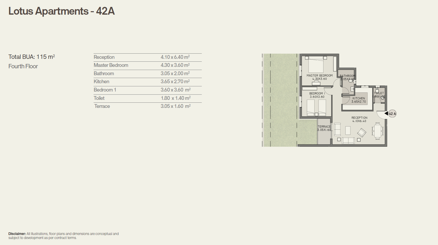 Floor plan for apartment at Taj City