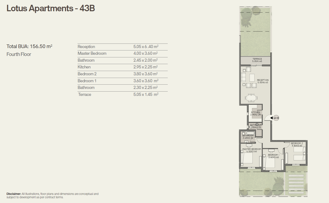 Floor plan for apartment at Taj City