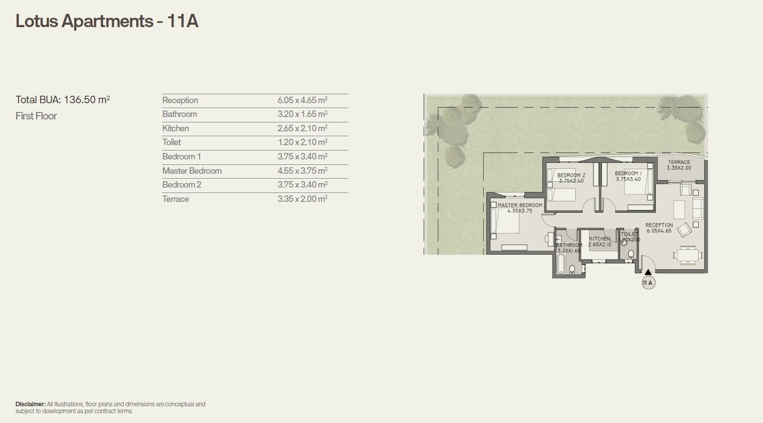 Floor plan for apartment at Taj City