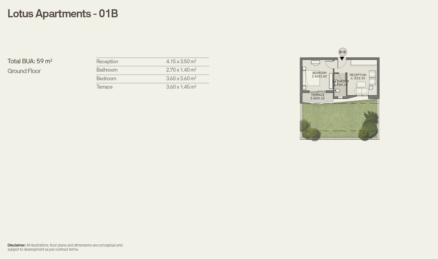 Floor plan for apartment at Taj City