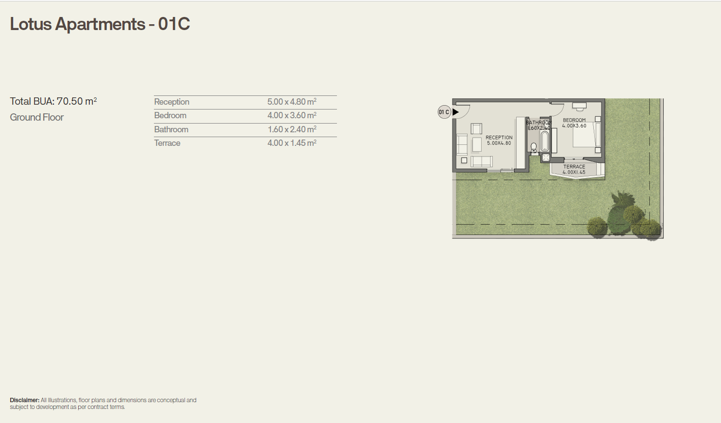 Floor plan for apartment at Taj City