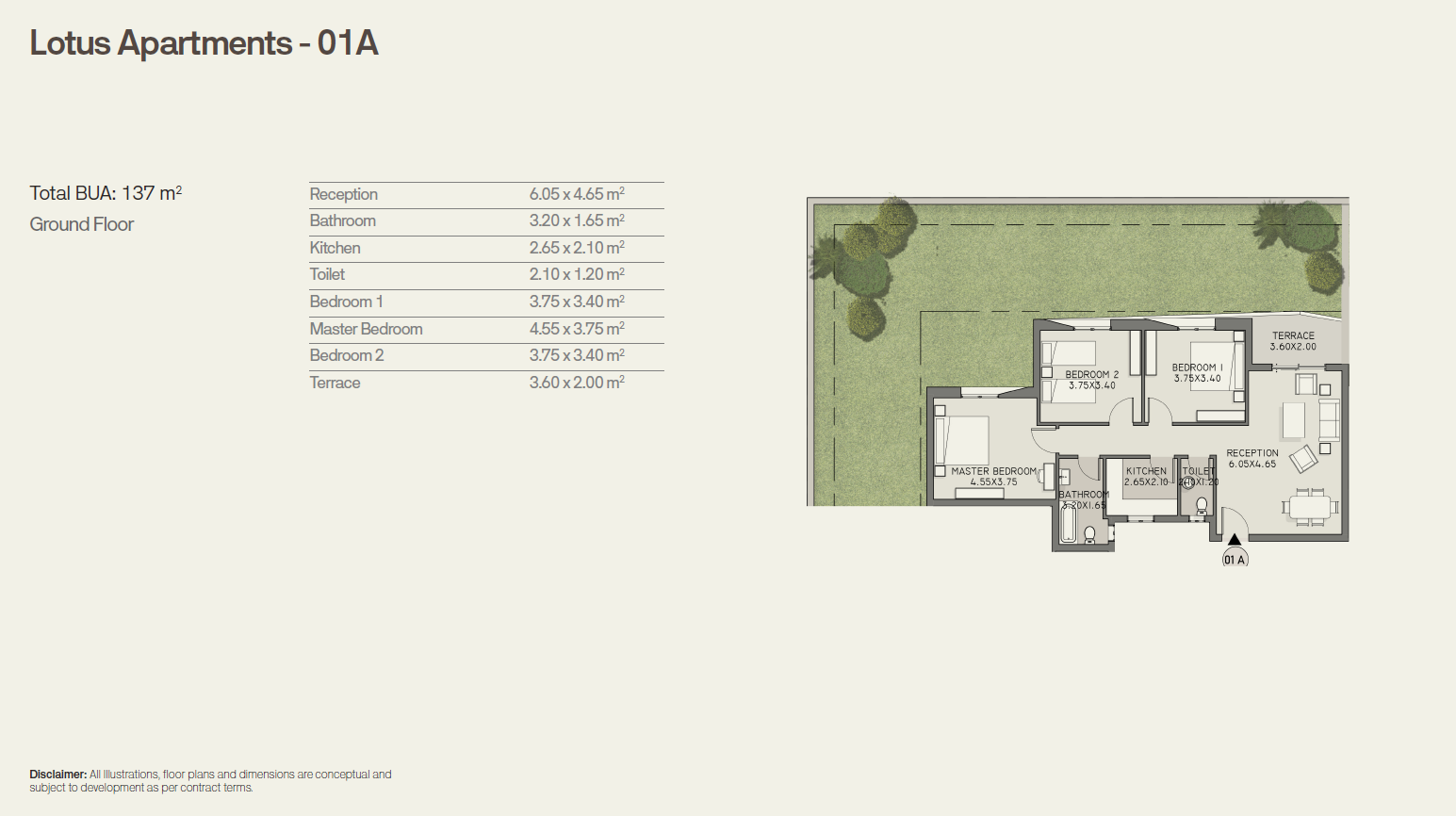Floor plan for apartment at Taj City