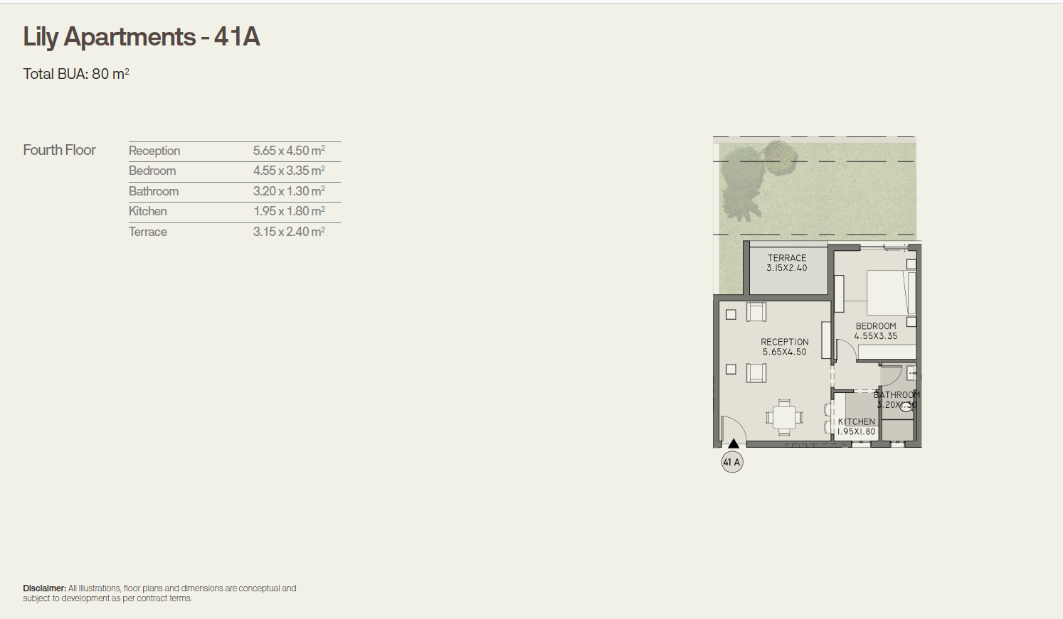 Floor plan for apartment at Taj City