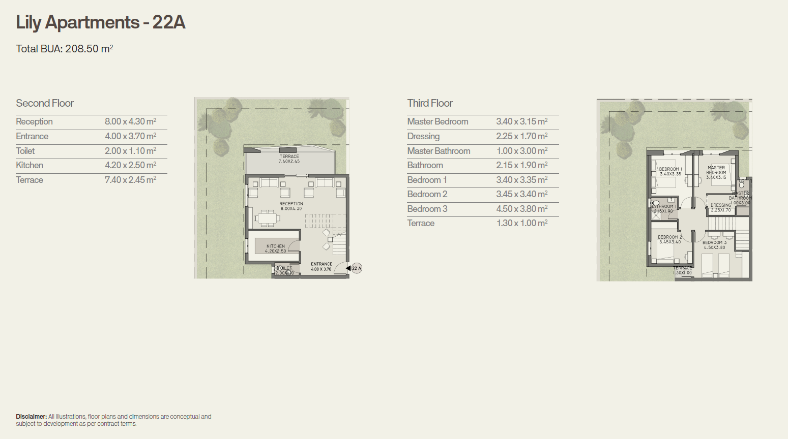 Floor plan for apartment at Taj City