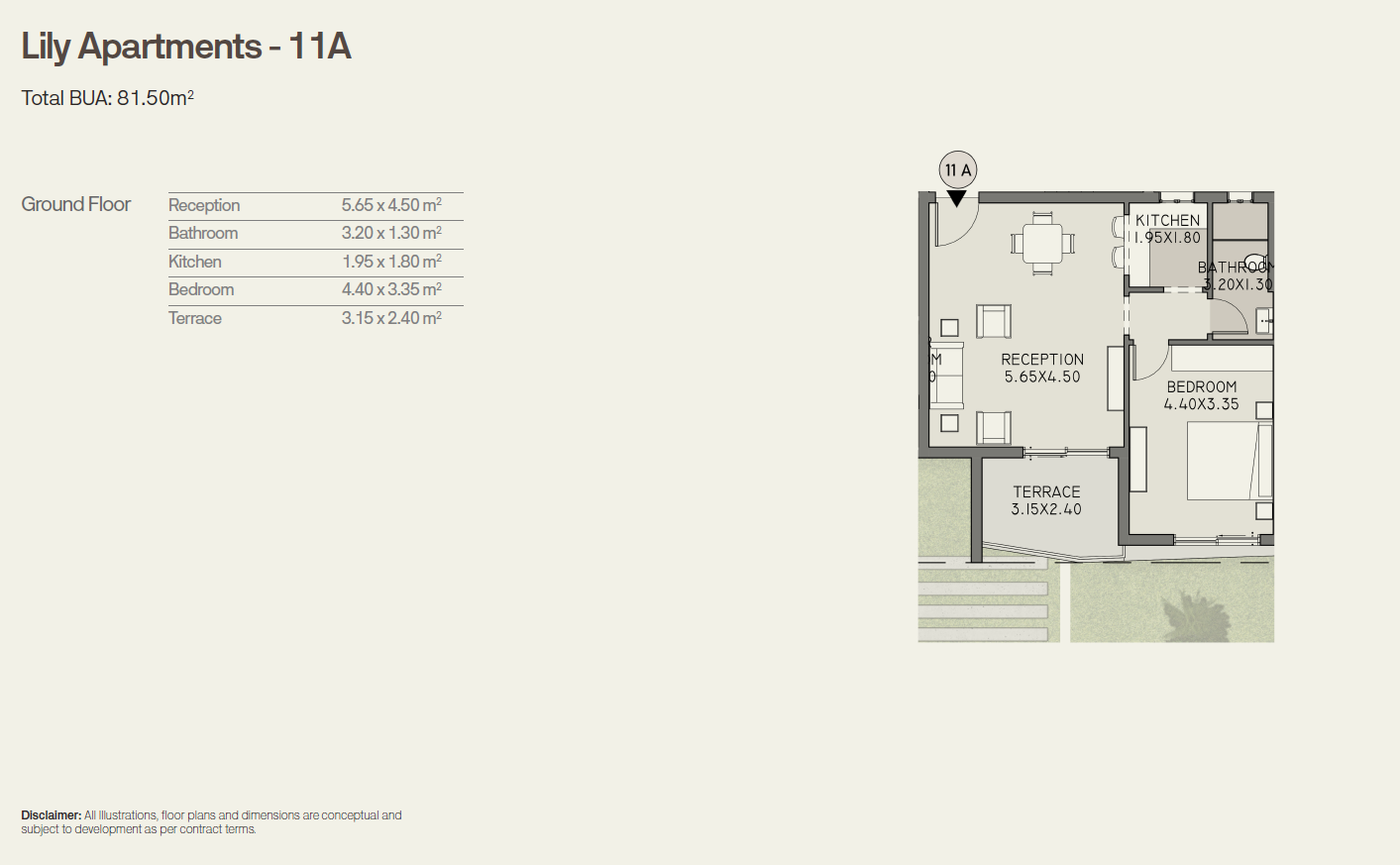 Floor plan for apartment at Taj City