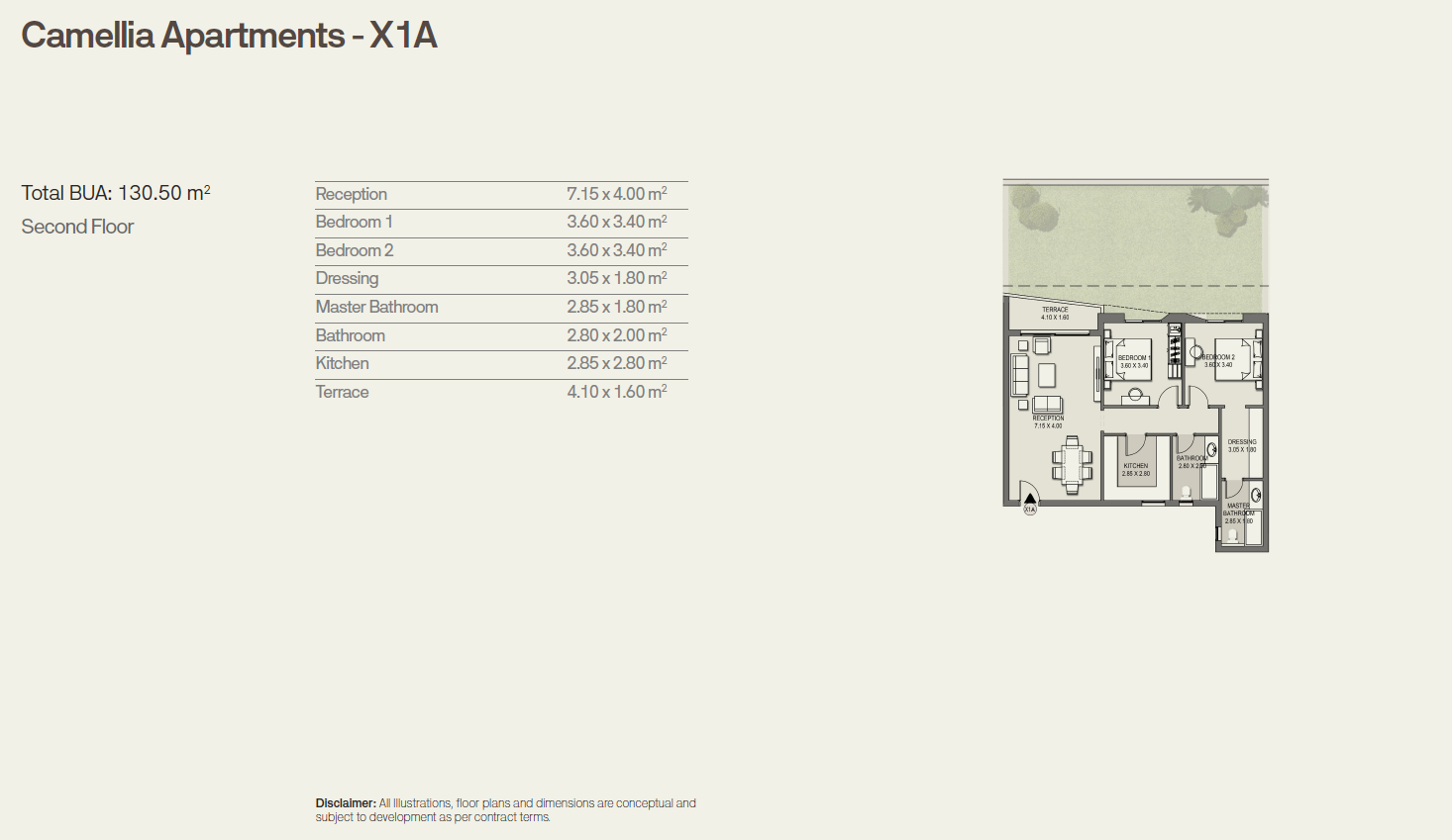 Floor plan for apartment at Taj City
