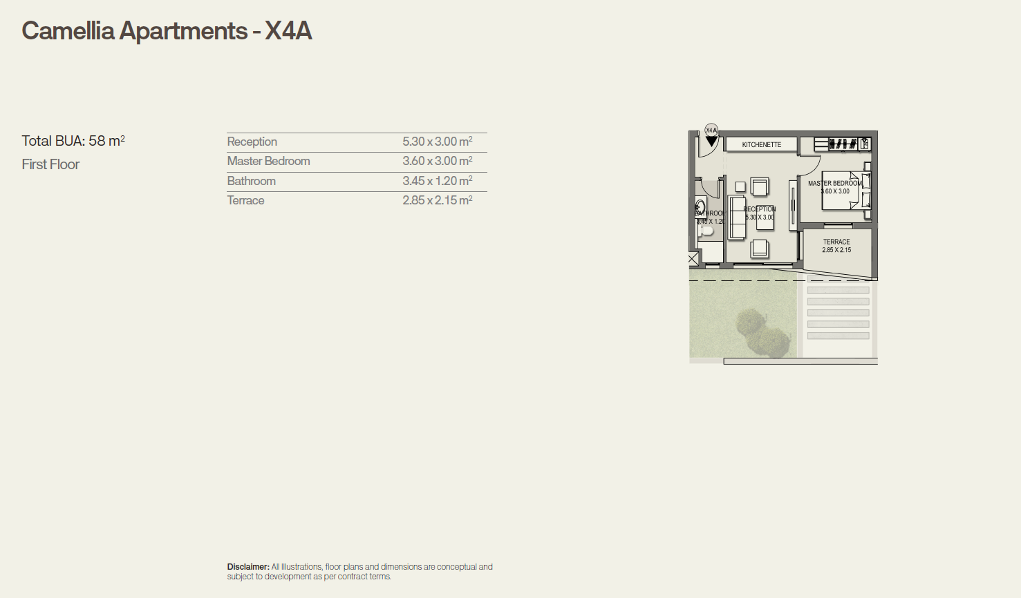 Floor plan for apartment at Taj City