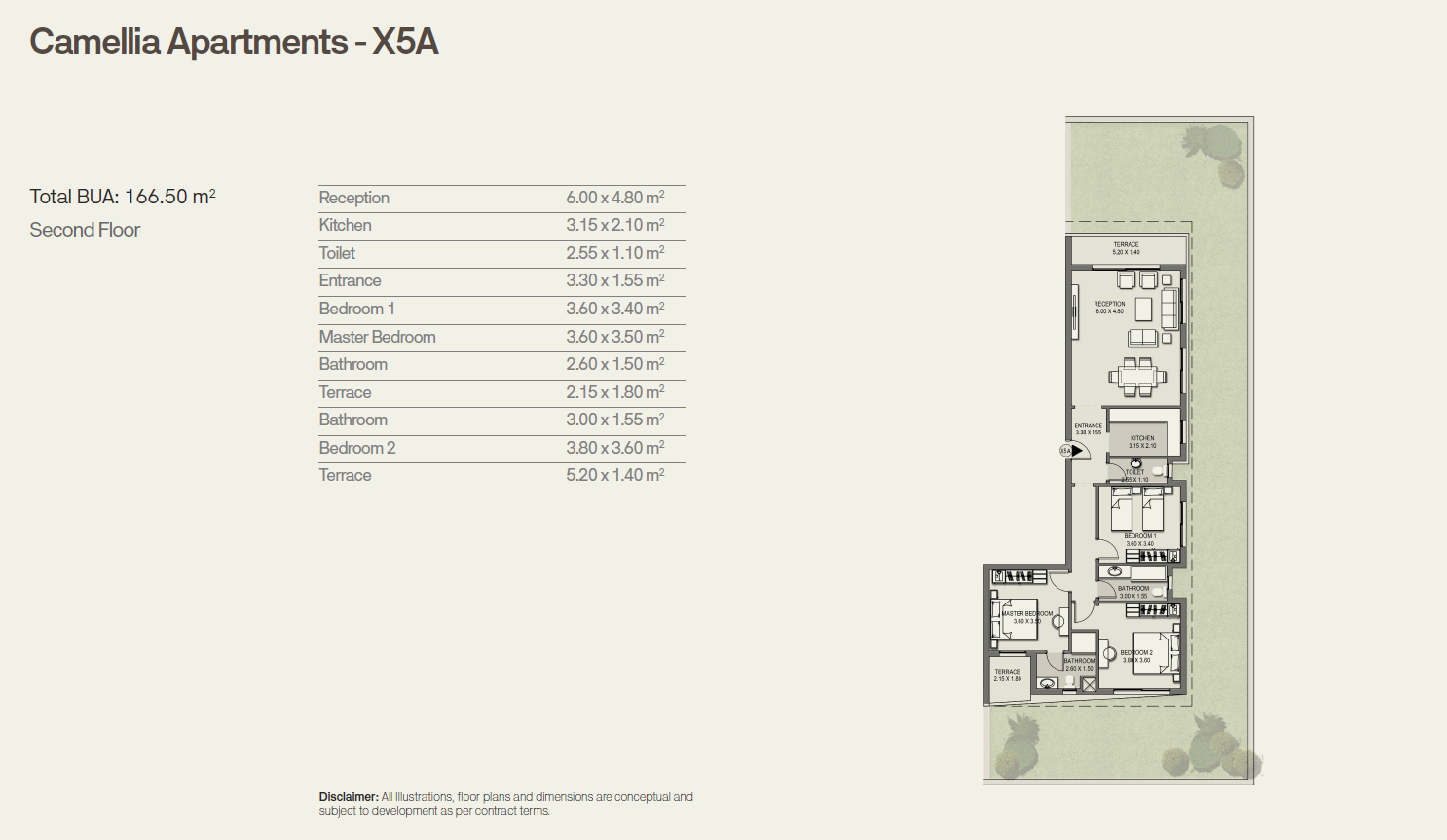Floor plan for apartment at Taj City