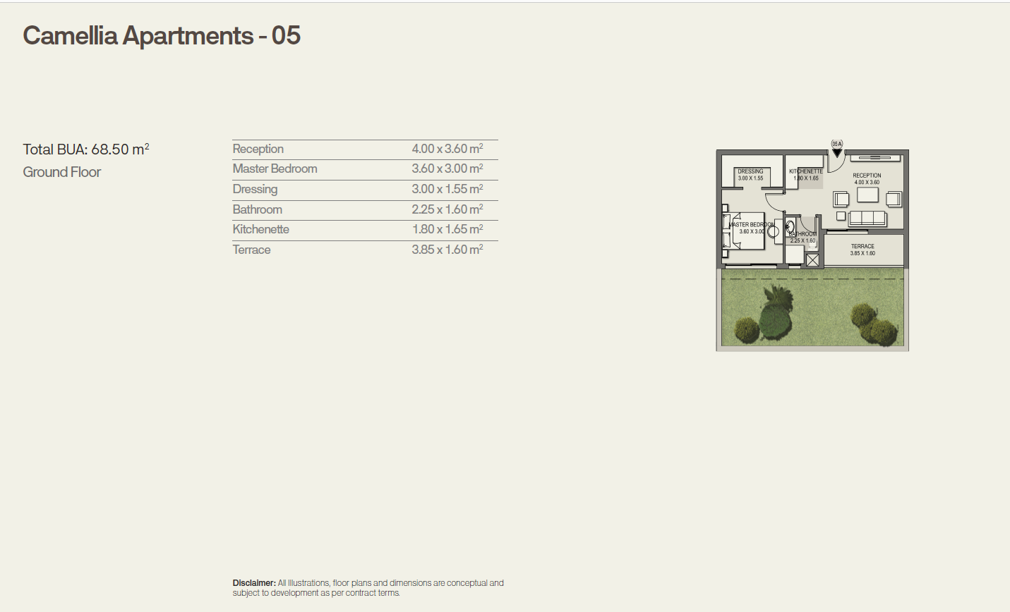 Floor plan for apartment at Taj City