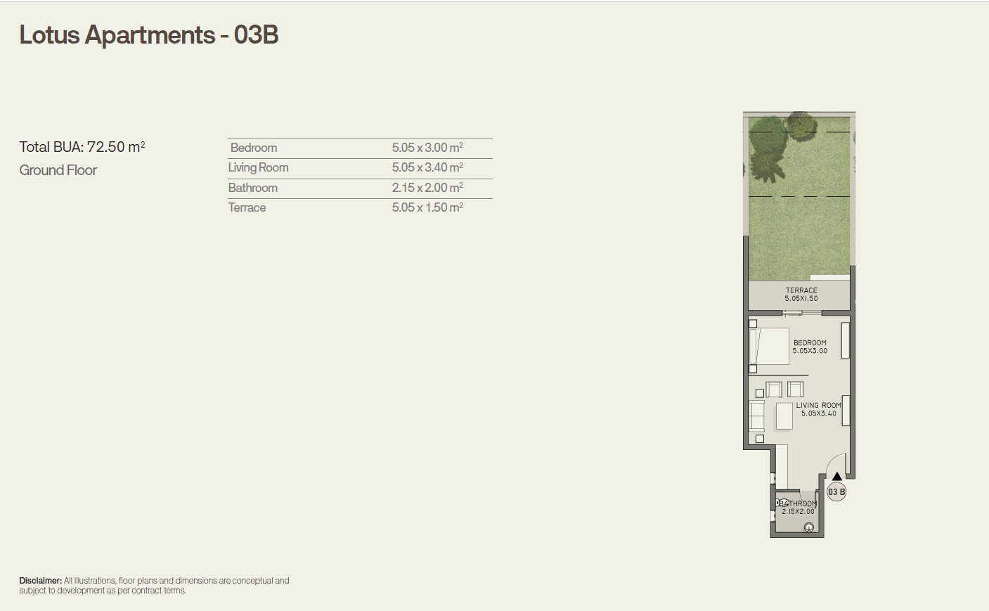 Floor plan for apartment at Taj City