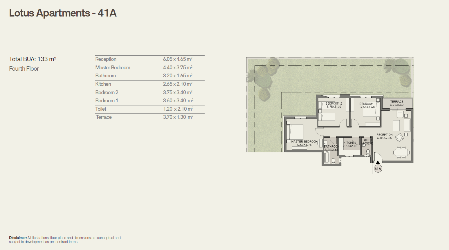 Floor plan for apartment at Taj City