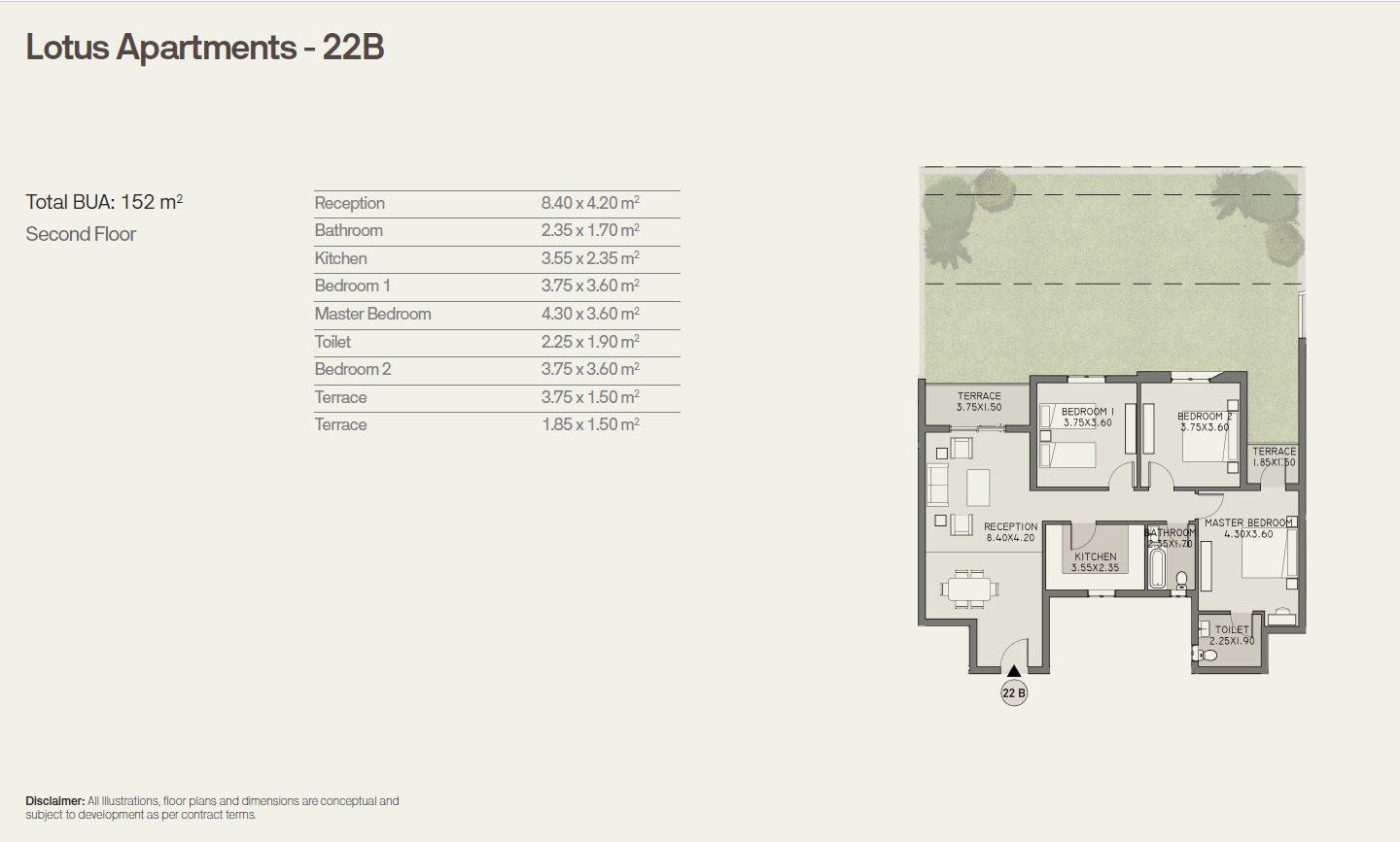 Floor plan for apartment at Taj City