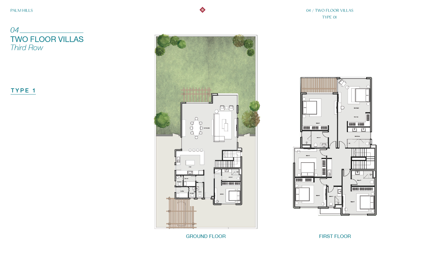 Floor plan for villa at Hacienda Heneish