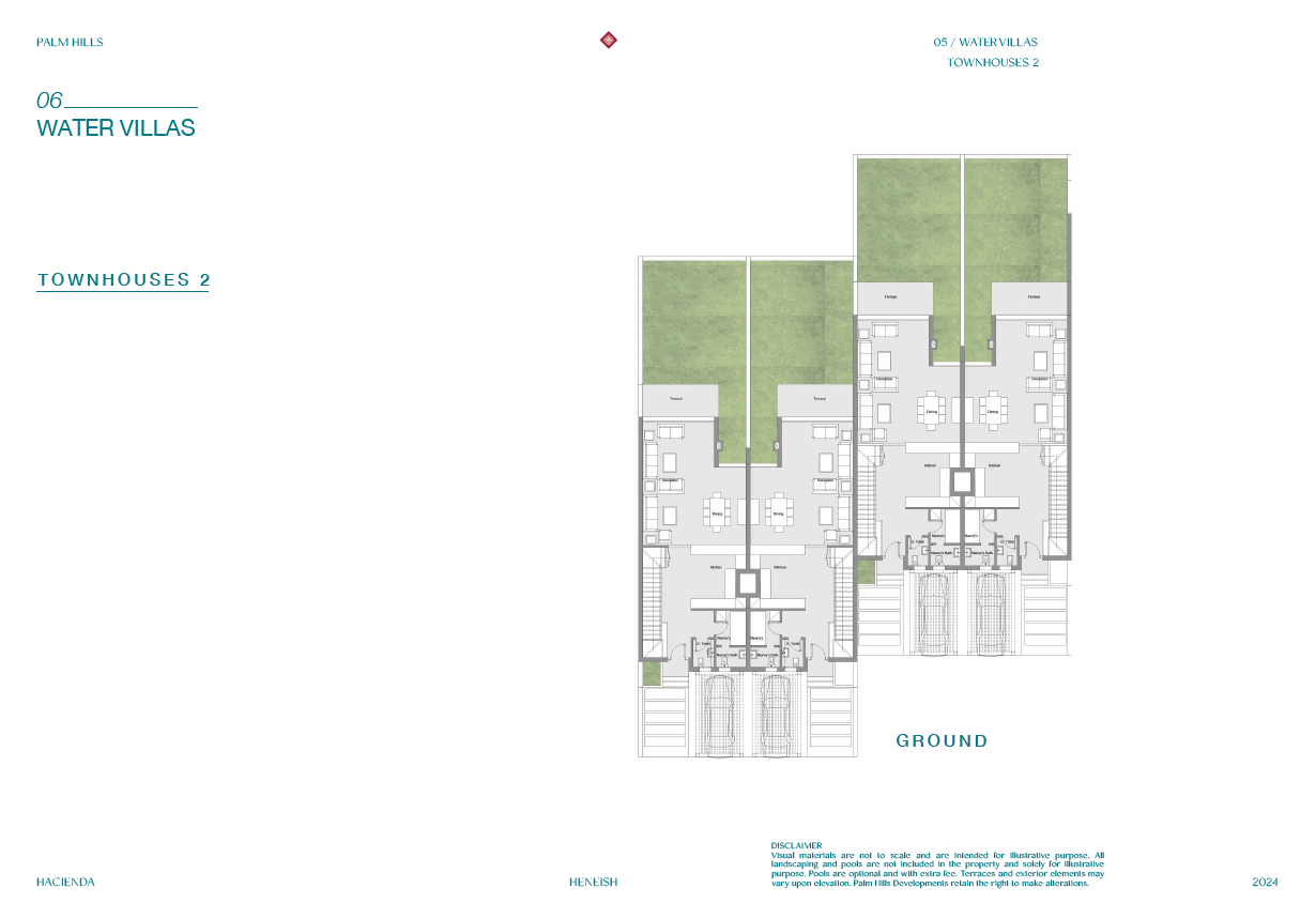 Floor plan for townhouse at Hacienda Heneish
