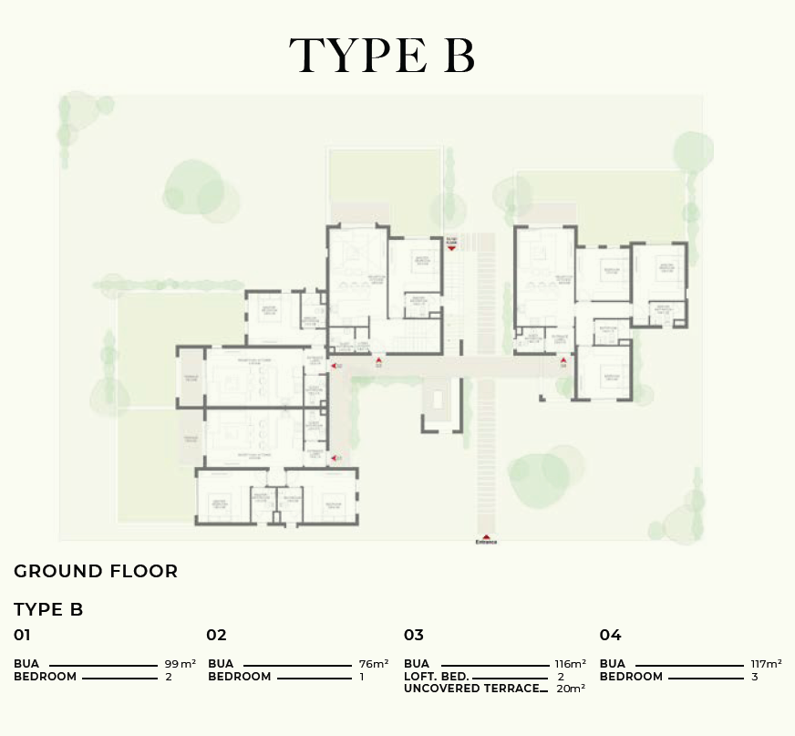 Floor plan for chalet at DUA