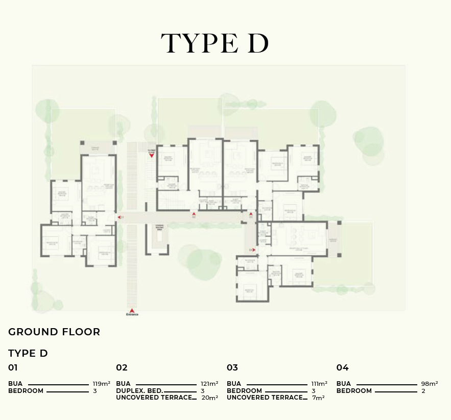 Floor plan for duplex at DUA