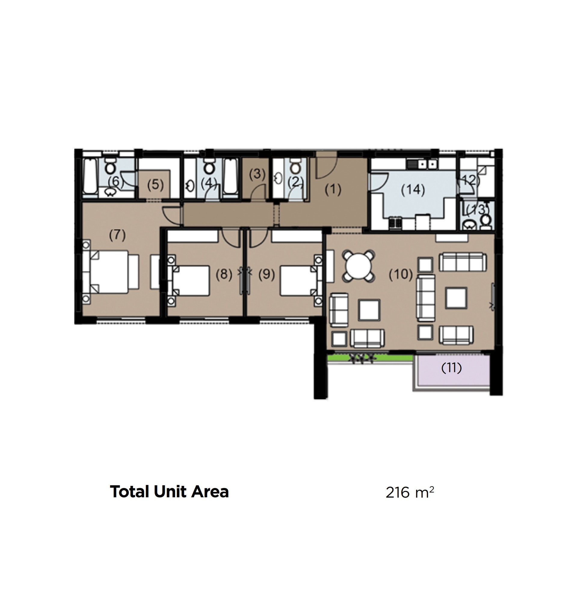 Floor plan for apartment at New Giza