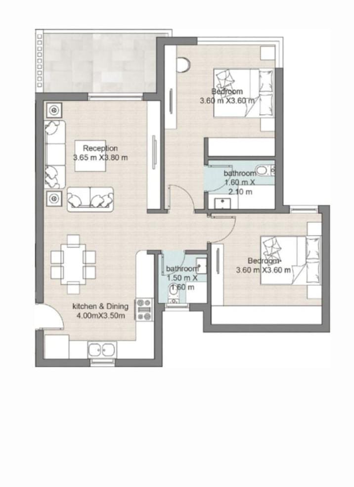 Floor plan for chalet at Hyde Park North - Seashore