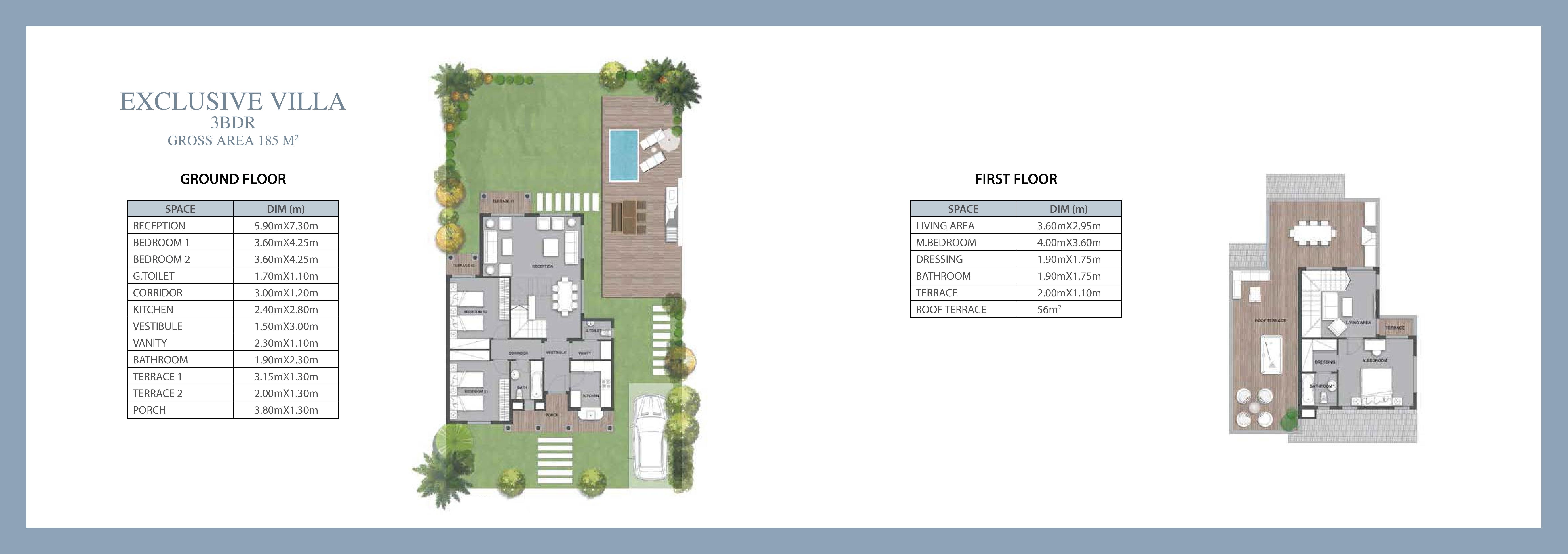 Floor plan for villa at Mountain View Chillout Park