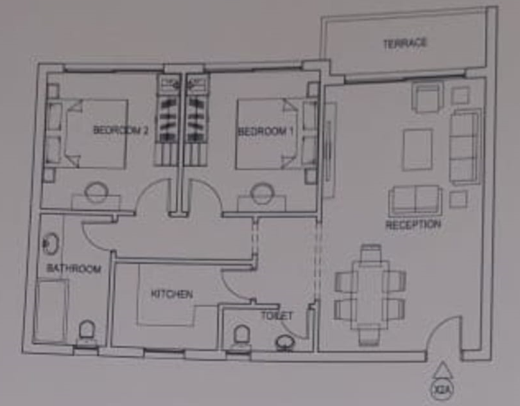 Floor plan for apartment at Sarai