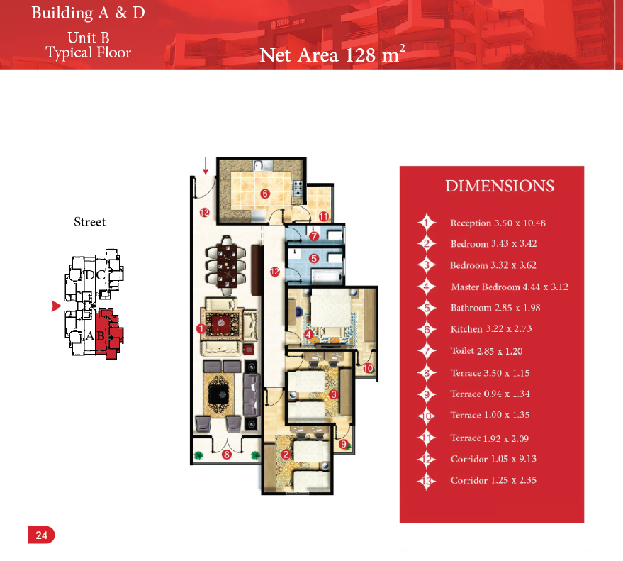 Floor plan for apartment at Capital Heights 2
