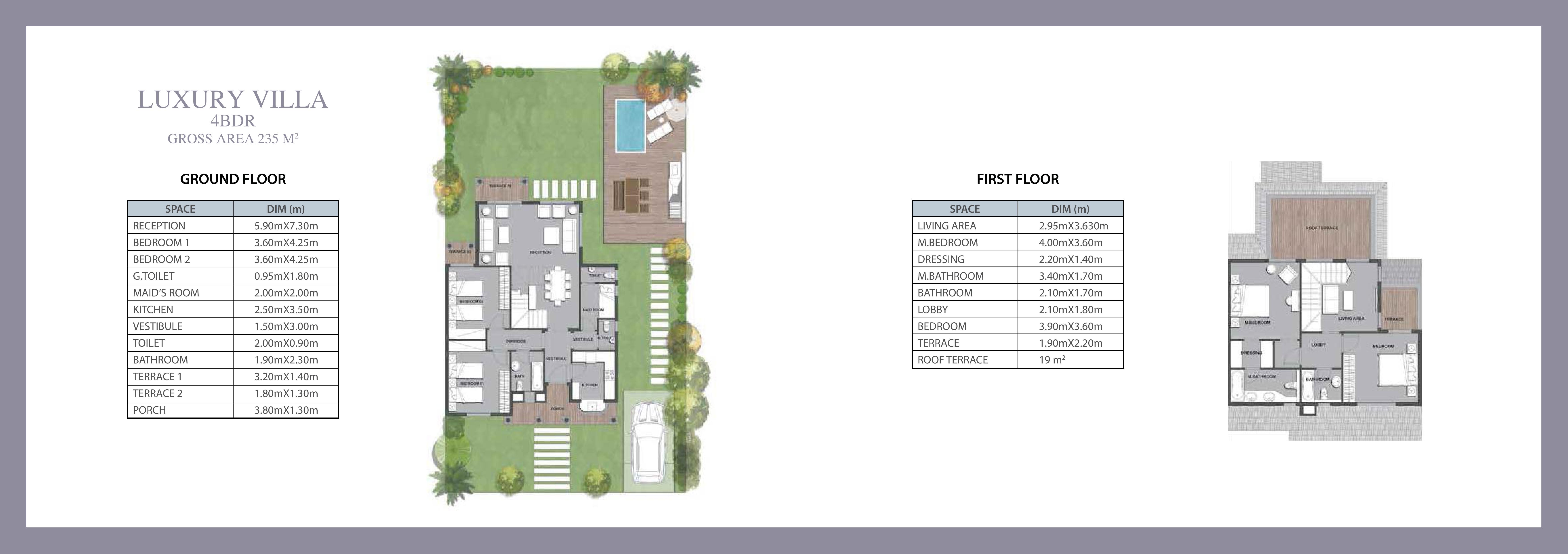 Floor plan for villa at Mountain View Chillout Park