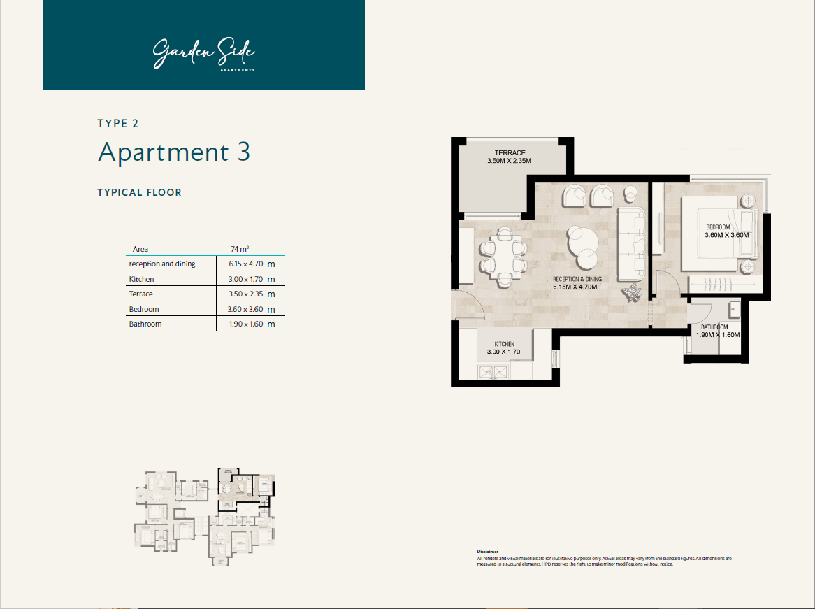 Floor plan for apartment at Garden Lakes