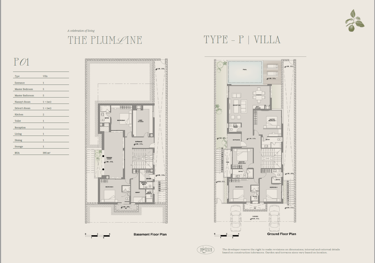 Floor plan for villa at Marsa Baghush