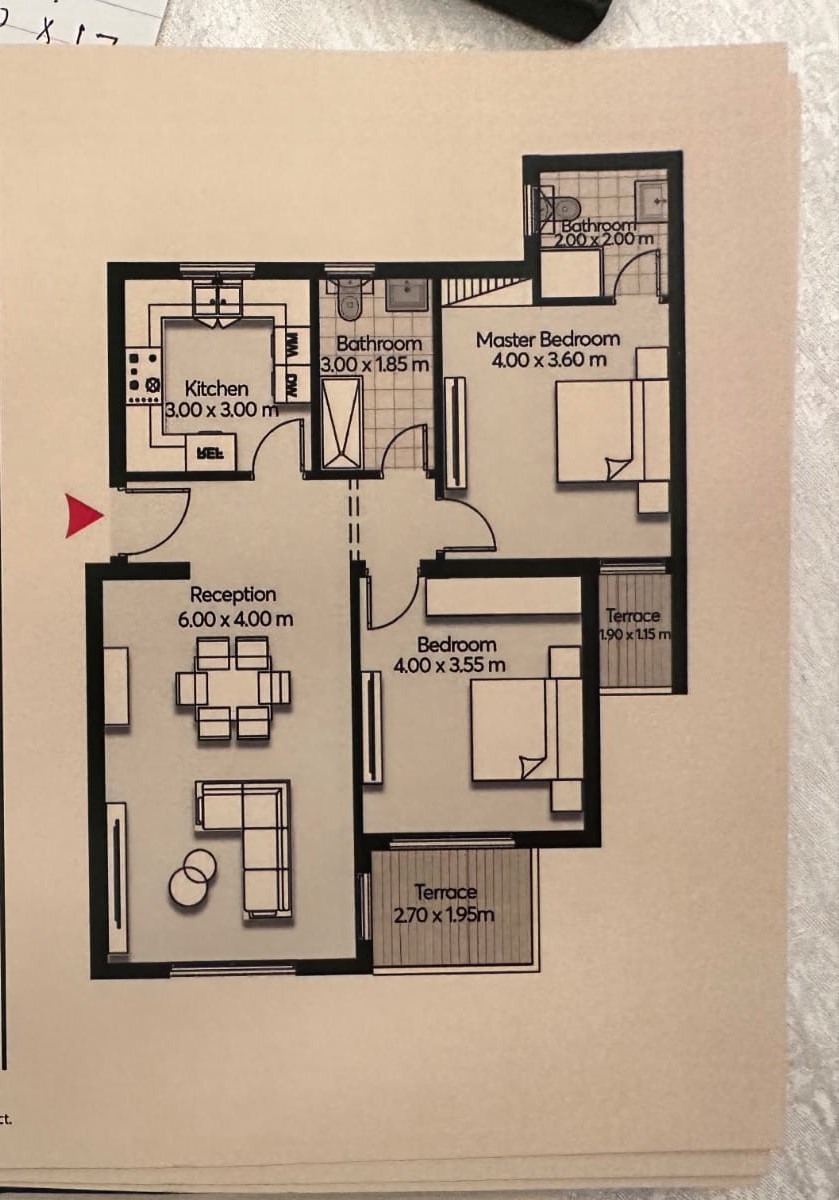 Floor plan for apartment at Mar ville
