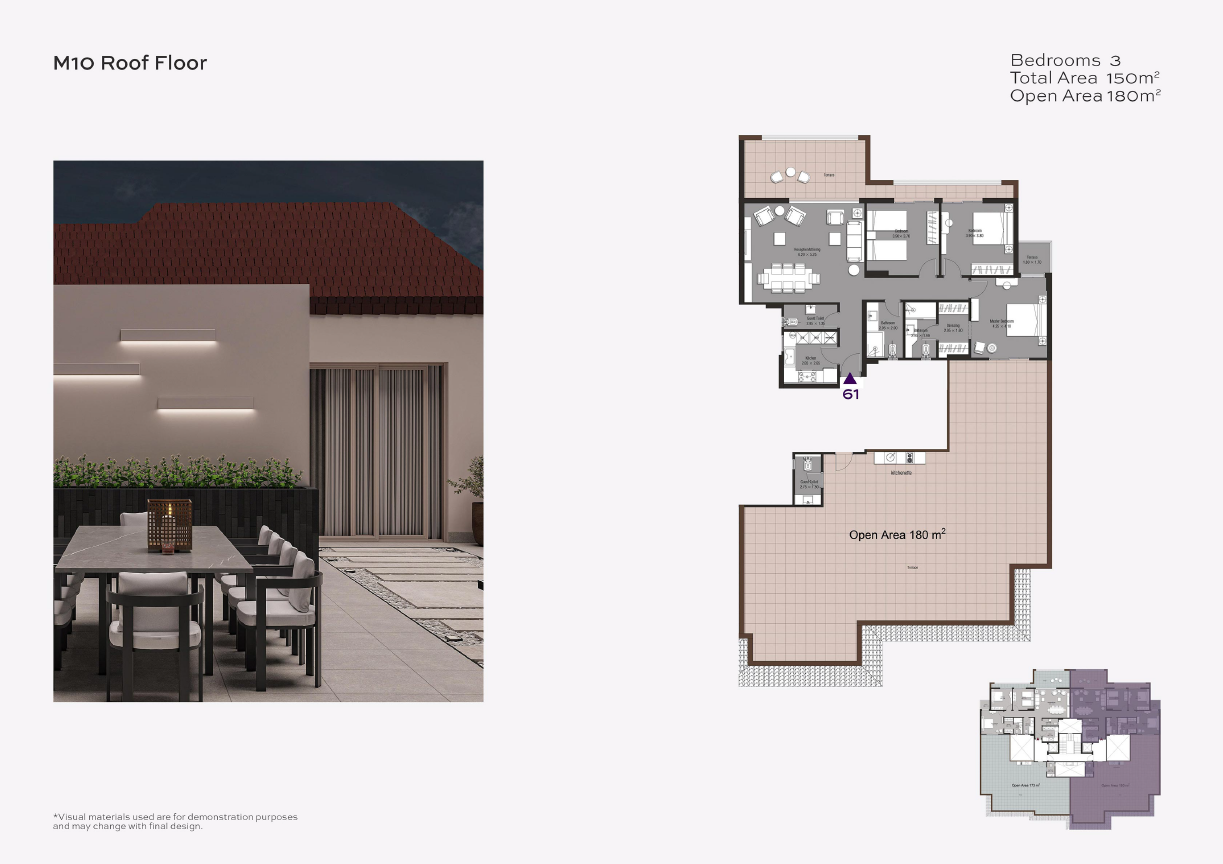 Floor plan for penthouse at Ninety Avenue