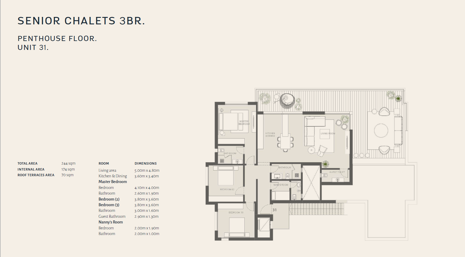 Floor plan for penthouse at The Med