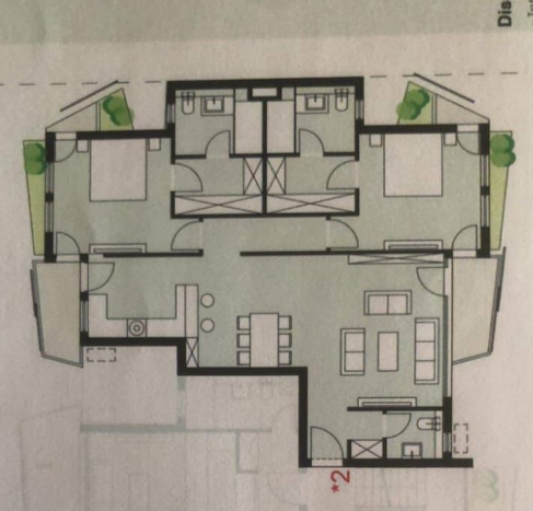 Floor plan for apartment at Badya
