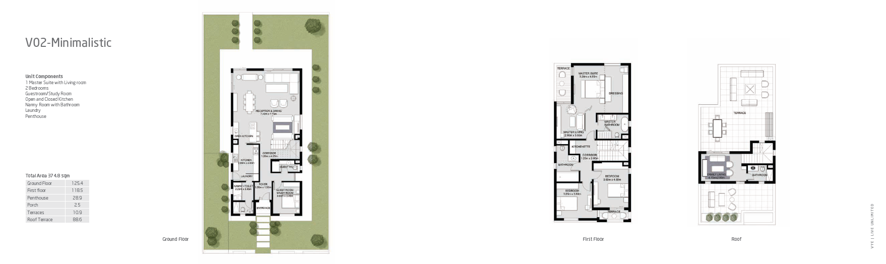 Floor plan for villa at VYE SODIC