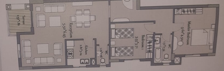 Floor plan for apartment at Taj City