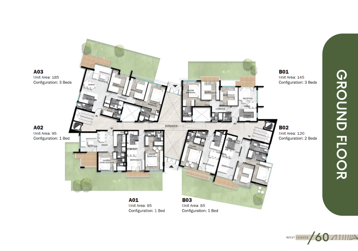 Floor plan for apartment at Leaves