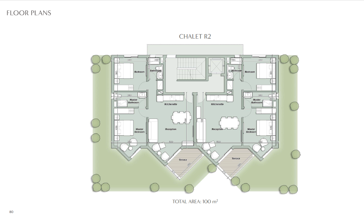 Floor plan for chalet at Il Monte Galala