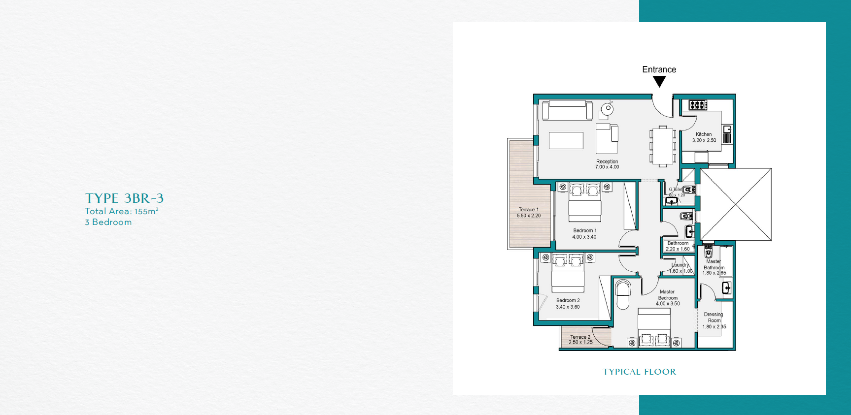 Floor plan for apartment at Bloomfields