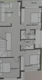 Floor plan for townhouse at Badya