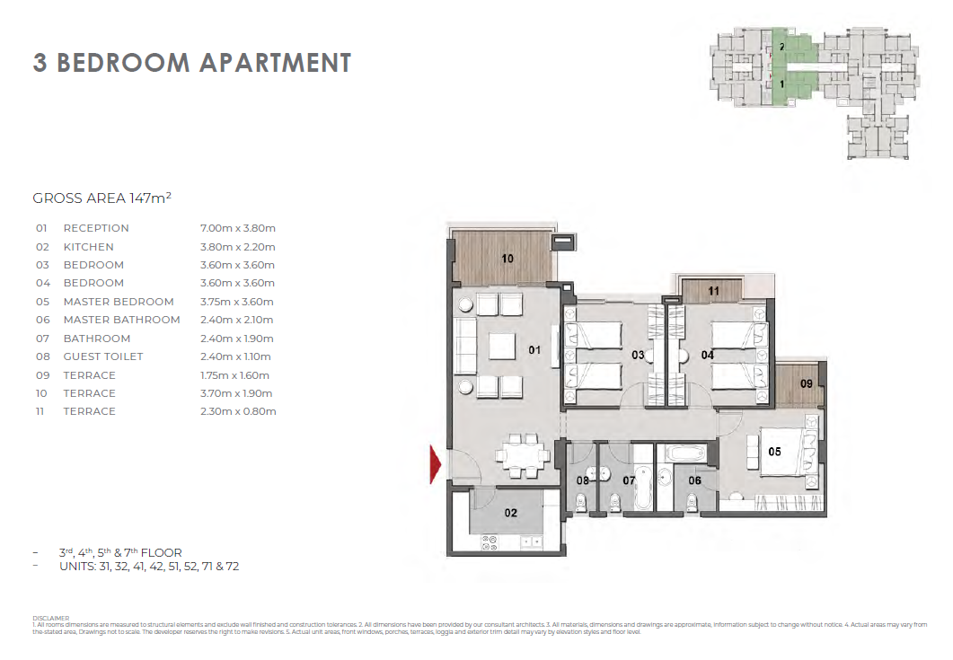 Floor plan for apartment at Il Bosco New Capital