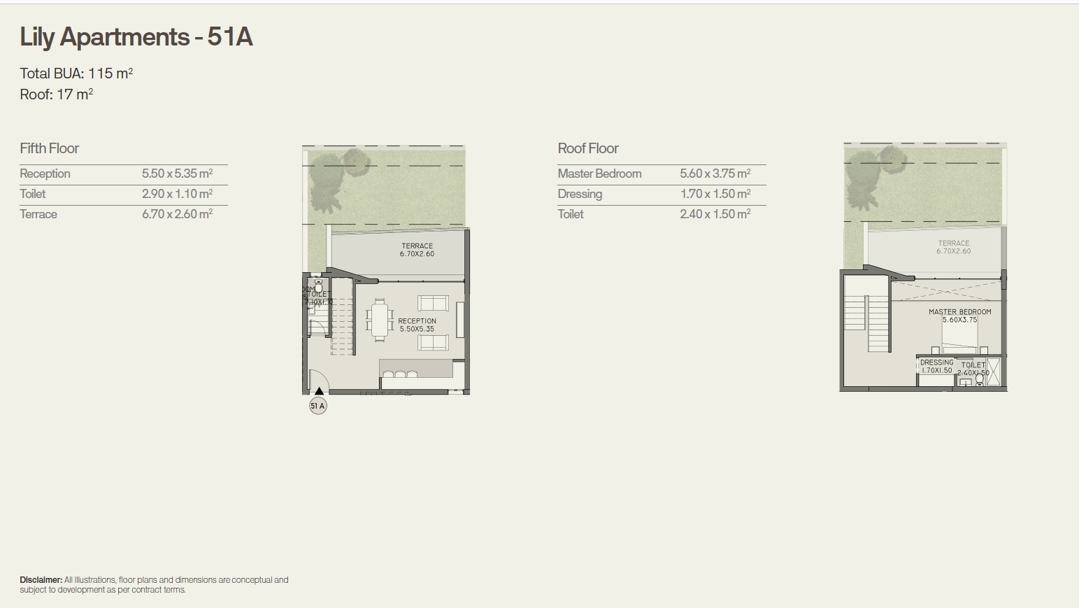 Floor plan for penthouse at Taj City