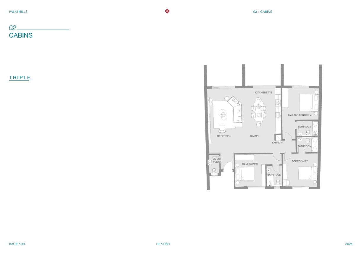 Floor plan for  at Hacienda Heneish