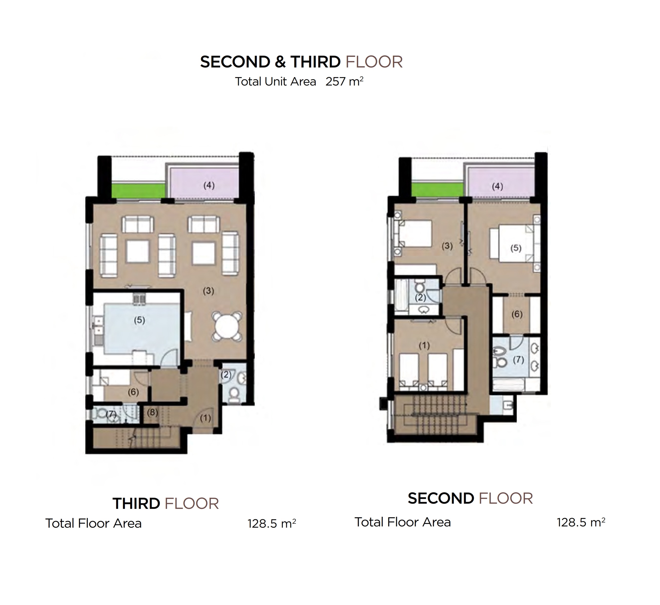 Floor plan for duplex at New Giza