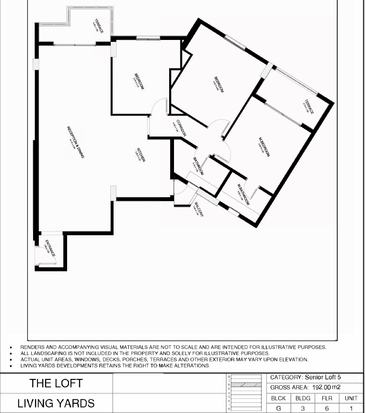 Floor plan for apartment at The Loft